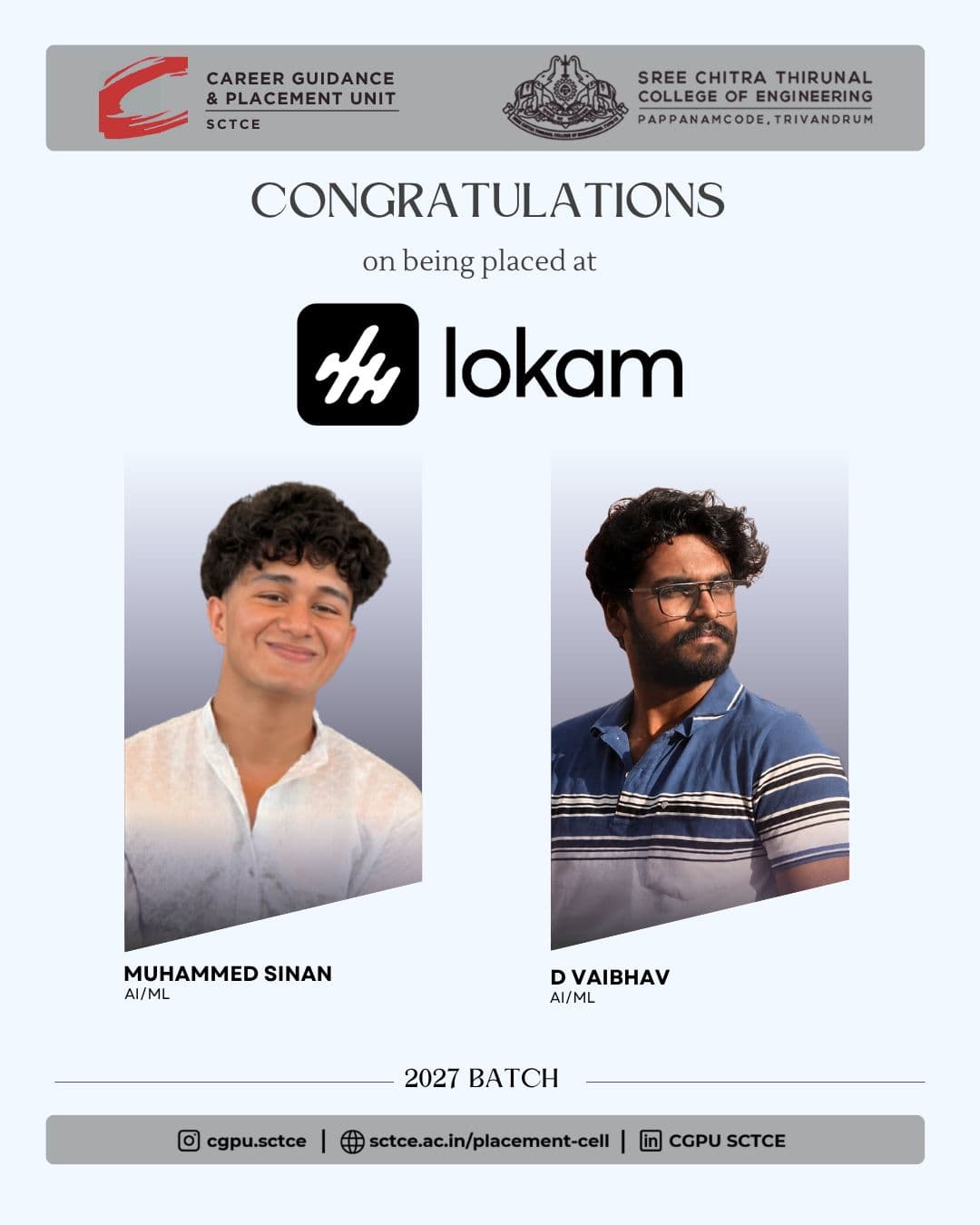 Lokam.ai placement poster